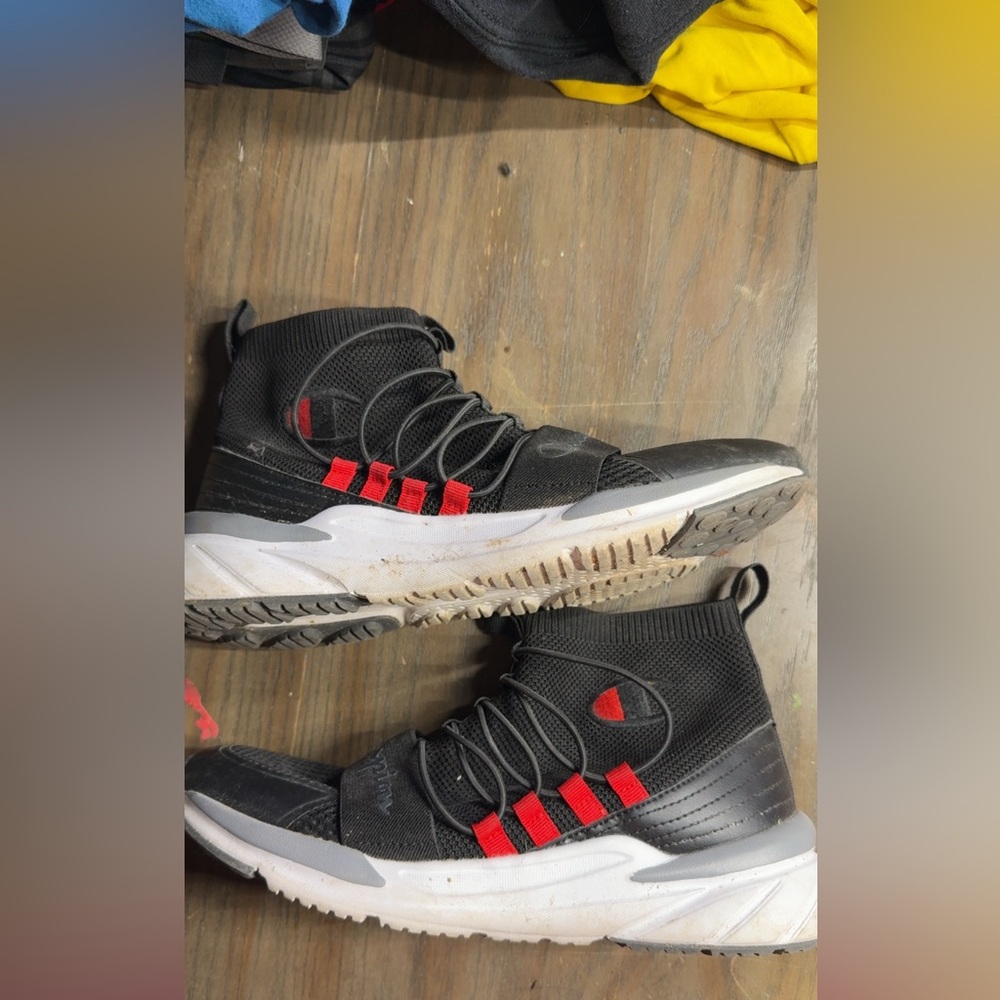 Champion Black and Red Men's Sneakers